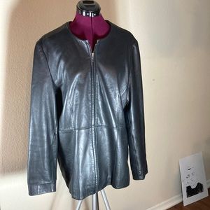Valerie Stevens Black Lambskin Jacket, with flaw